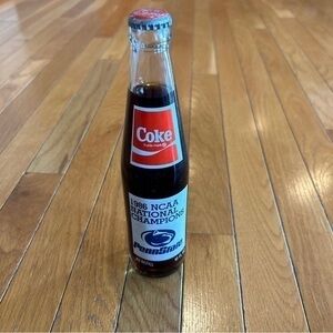 New 1986 Penn State NCAA NATIONAL Champions Joe Paterno Coke Bottle Unopened